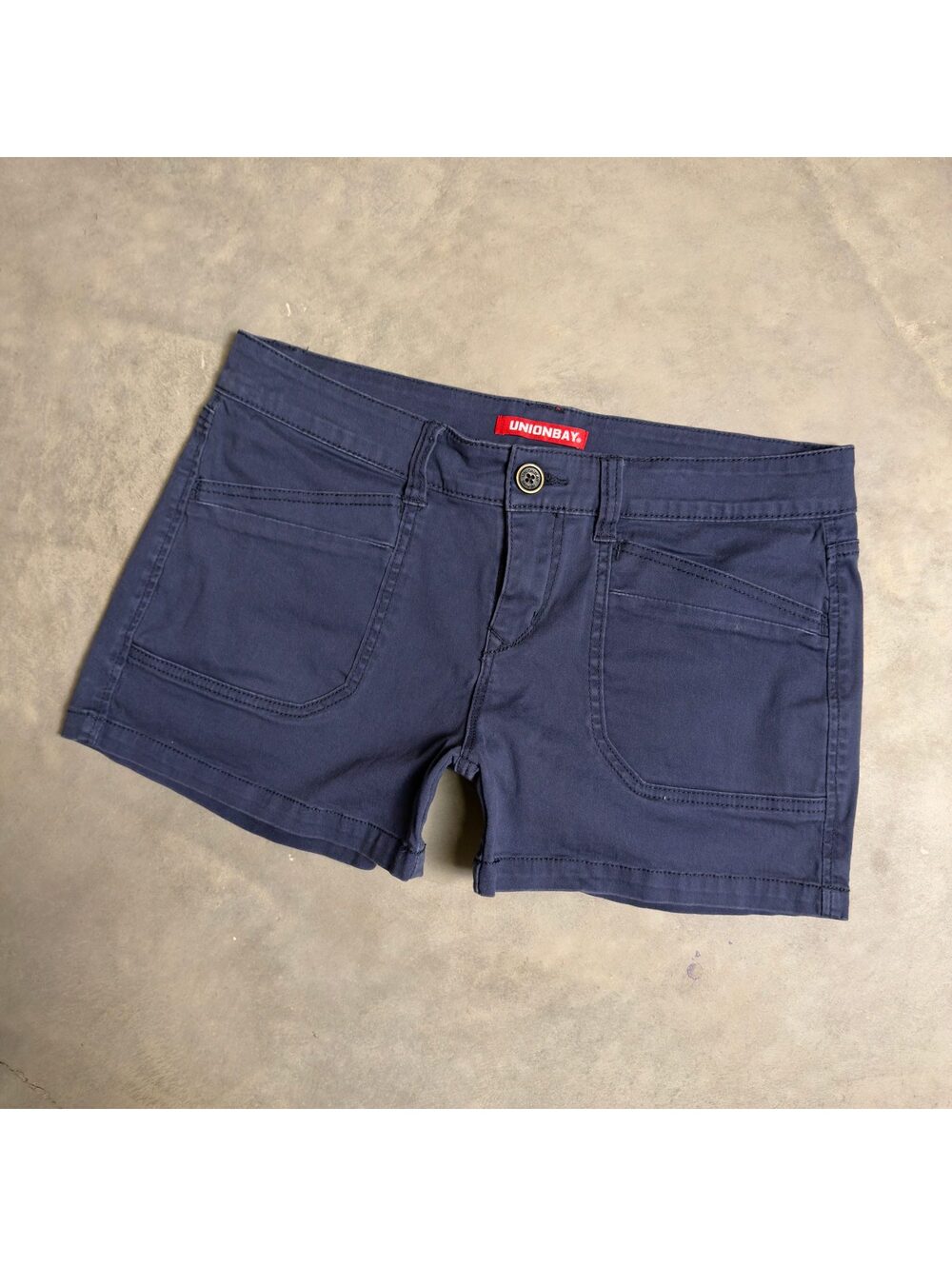 Unionbay Shorts Womens 11 Navy Blue 30W